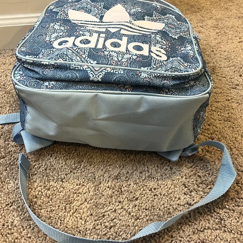 Adidas Basic Backpack book school bag new blue Tapestry Women’s Girls - Picture 8 of 13